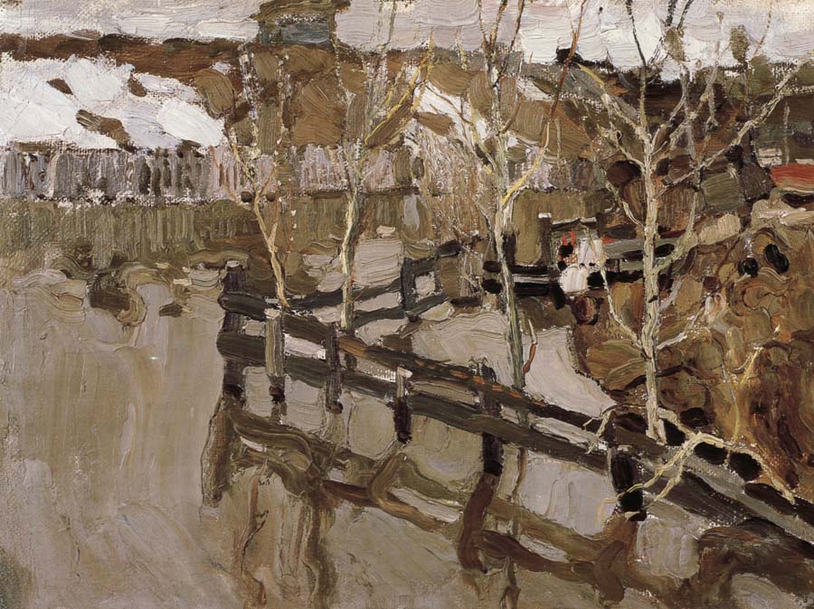 The Landscape of Winter with fense
